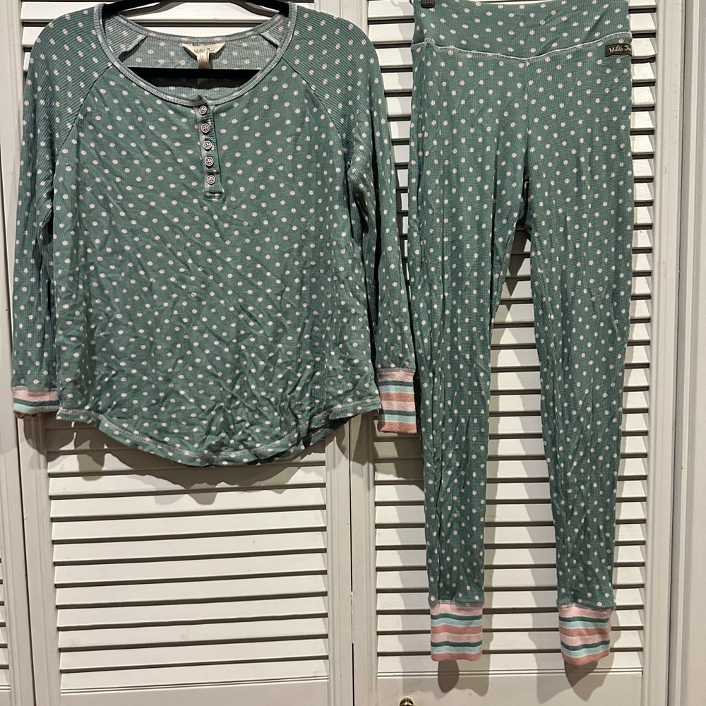 Matilda Jane Teal Polka Dot Pajama Set